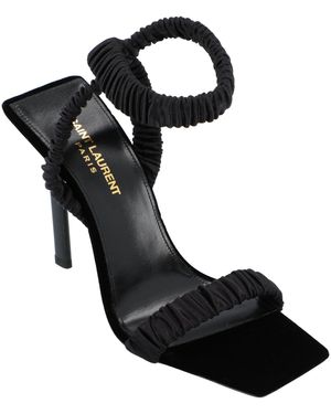 Saint Laurent Pam Sandalen - Zwart
