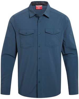 Craghoppers Loukkos Nosilife Shirt Stone) - Blue