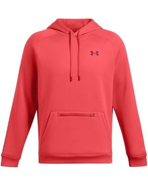 Under Armour Hooded Neck Raglan Sleeve Fleece Top - Red