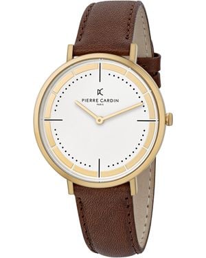 Pierre Cardin Belleville Park Watch Cbv.1031 Leather - White