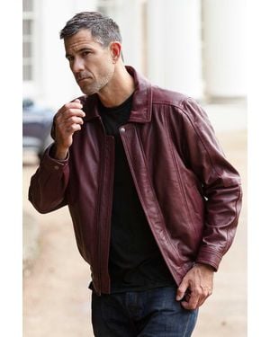 Ashwood Leather 'Casa Di Vero' Real Brando Bomber Jacket - Red