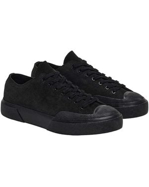 Superga Ladies Flesh Out Suede Work Trainers (Full) - Black