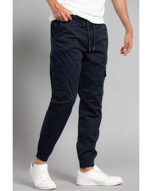 Tokyo Laundry 'Lance' Cotton Cargo Trousers - Blue