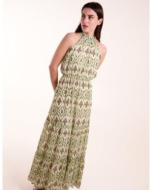 Blue Vanilla Halter Neck Maxi Dress - Natural