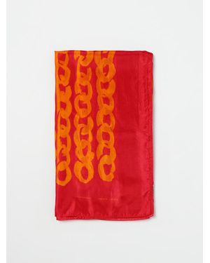 Liviana Conti Kettingprint Zijden Sjaal - Rood