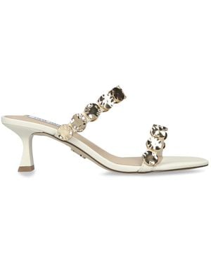 Steve Madden Leather Annika Sandals - Metallic
