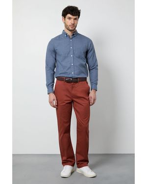 MAINE Burnt Premium Chino Trousers Cotton - Blue