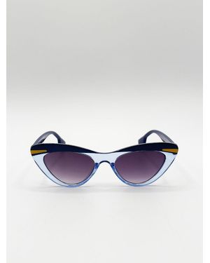 SVNX Two Tone Cat-Eye Sunglasses - Blue