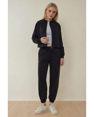 Hiccup Two Piece Set Zippered Hoodie And Joggers - Blue