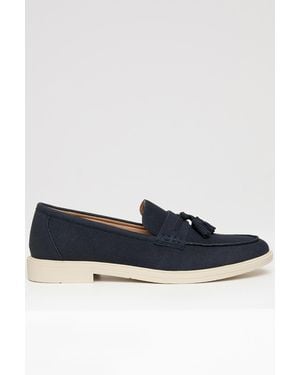 Threadbare Faux Suede Tassel Loafers - Blue