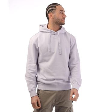 HUGO Dapo Logo Print Hoodie Voor In Paars
