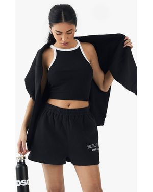 DSGN Studio Sports Club Applique Sweat Short - Black