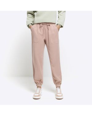 River Island Cuffed Joggers Lyocell - White