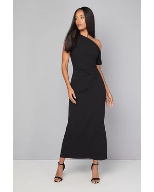 Wallis Jersey Crepe One Shoulder Maxi Dress - Black