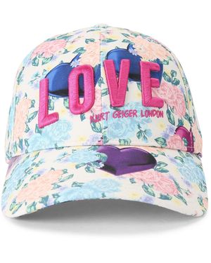 Kurt Geiger Cotton Love Cap Hat - White
