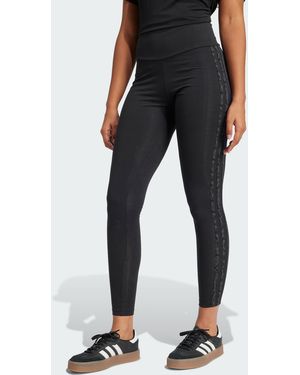 adidas Snakeskin 3-Stripes Leggings - Black