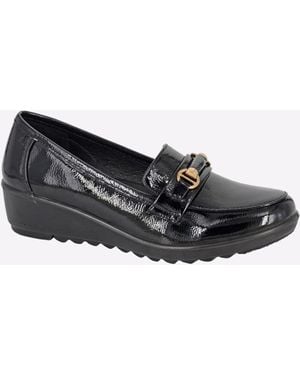 Boulevard Edmonton Wedge Loafers - Black