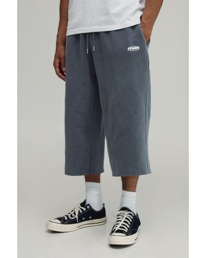 BoohooMAN Longline Sport Jort - Blue