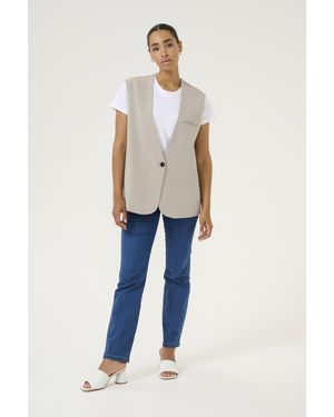 Kaffe Waistcoat Boxy Fit - Blue