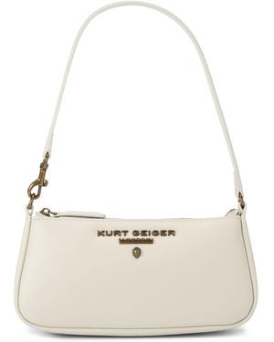 Kurt Geiger Leather Highgate Sm Wristlet Bag - Natural