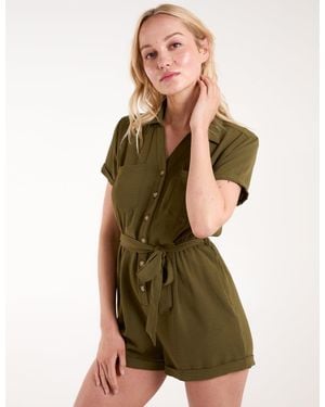 Blue Vanilla Utility Playsuit - Green