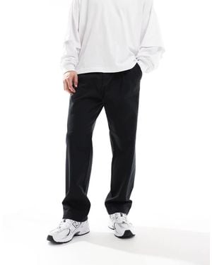 Jack & Jones Loose Fit Pull On Chino With Pleated Front - Black
