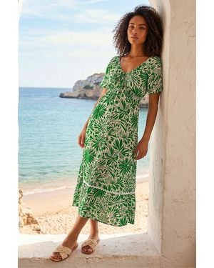 D.u.s.k Abstract Ric Rac Trim Dress - Green