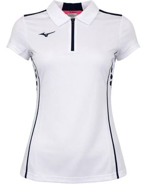 Mizuno Wom Hex Rect Polo Shirt - Blue