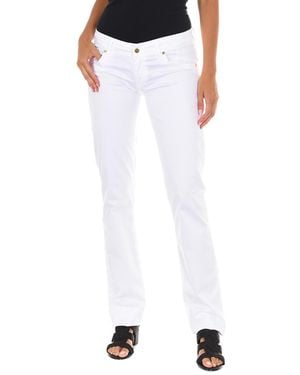 Met Long Elastic Fabric Trousers C011444-P084 - White
