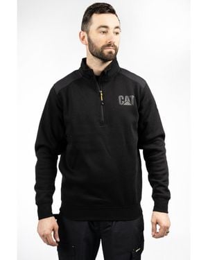 Caterpillar Essential 1/4 Zip Sweatshirt Cotton - Black
