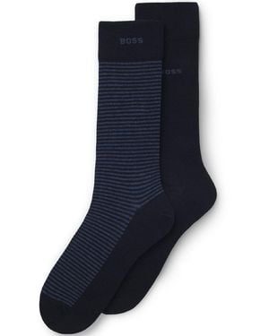 BOSS Pack Of Stripe Socks - Blue
