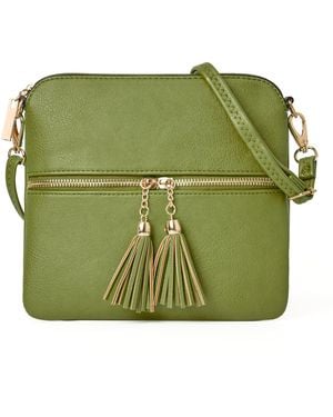 Woodland Leathers Crossbody Bag - Green