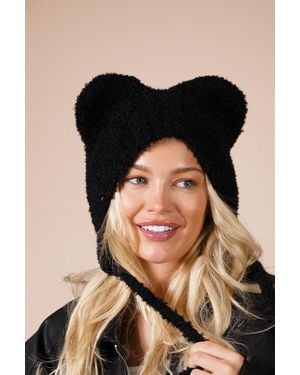 SVNX Beanie With Bear Ears - Black