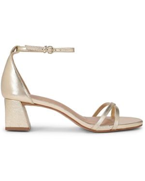 Steve Madden Leather Rae 045 Sandals - Metallic