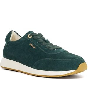 Dune Ettah Suede Lace-Up Runner Trainers - Green