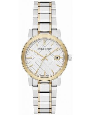 Burberry Bu9115 Ladies Two Tone The City Watch - Metallic