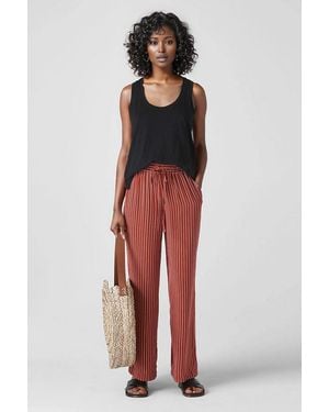 Whistles Wide Leg Stripe Trousers - Red