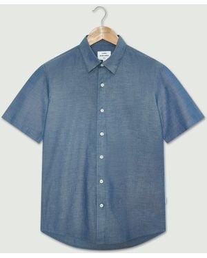 Peter Werth Scrutton Ss Shirt - Blue