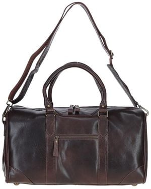 Ashwood Leather Vintage Real Weekend Duffel Bag - Black