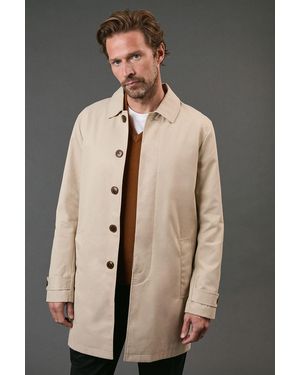 MAINE Stone Smart Cotton Mac - Natural