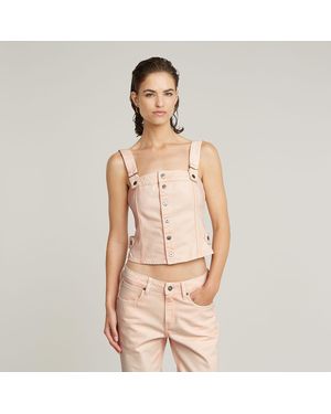 G-Star Bustier Top Detachable Straps - Natural