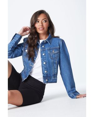Urban Bliss Li Mid Denim Jacket - Blue