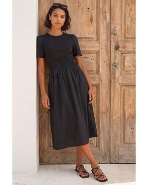 D.u.s.k Shirred Waist Midi Dress - Brown