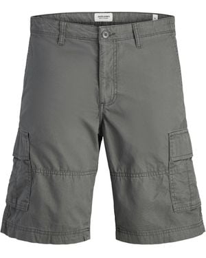 Jack & Jones Shorts Summer Cotton Cargo Combat - Grey