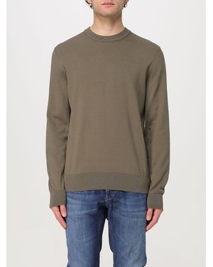 BOSS Katoenen Trui Met Ronde Hals - Naturel