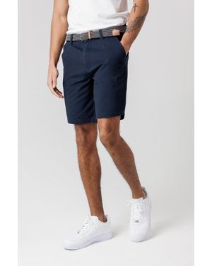 Tokyo Laundry Cotton Twill Peached Shorts - Blue