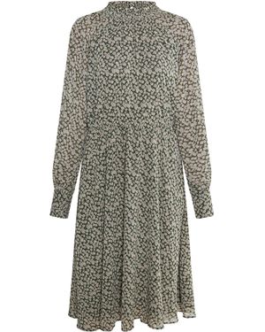 Dreimaster Jurk Dames Groen/beige - Grijs