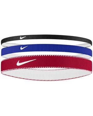 Nike Classic Mixed Flexible Headband (Pack Of 3) - Red