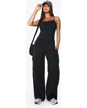 Boohoo Wide Leg Cargo Jogger - Blue