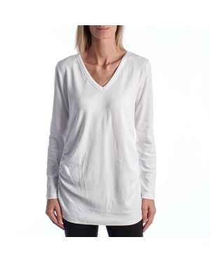 Gap Modern Maternity T-Shirt With V-Neck And Long Sleeves 719653 - White